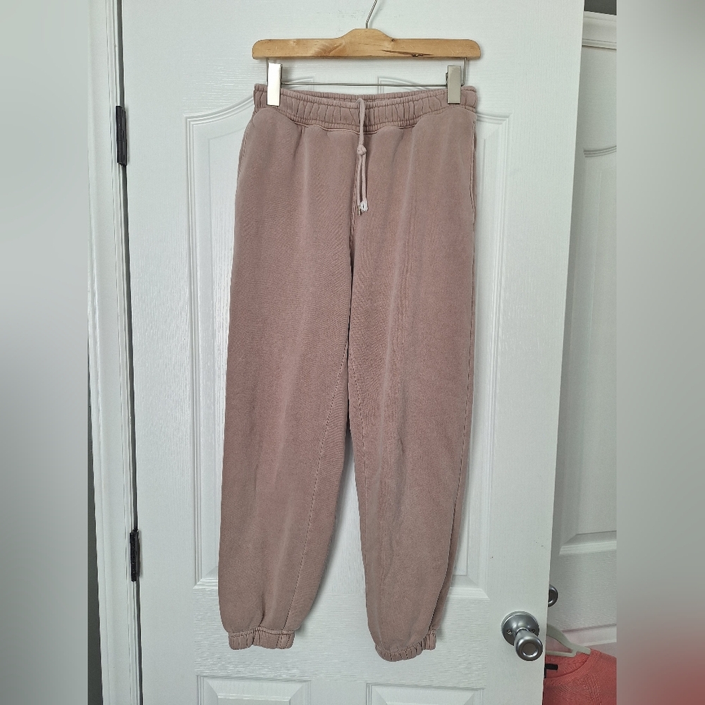 Abercrombie & Fitch Beige Fleece Jogger Pants